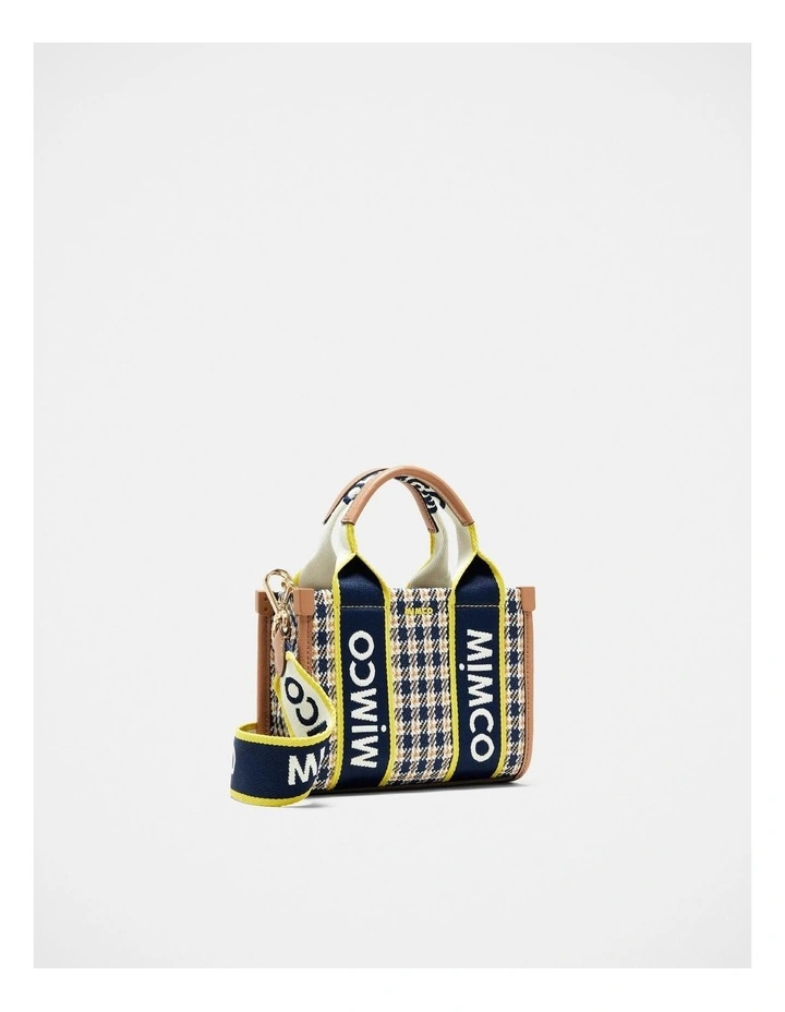 Stevie Micro Tote Crossbody Bag In Navy 2 Stevie Micro Tote Crossbody Bag In Navy - Image 2