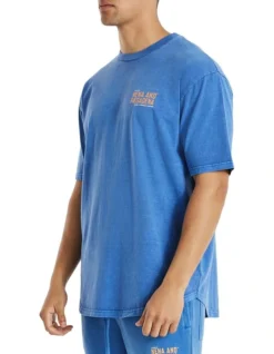 Tournament Box Fit Scoop Tee In Blue -Myer Clothing Shop 992424250 3 720x928