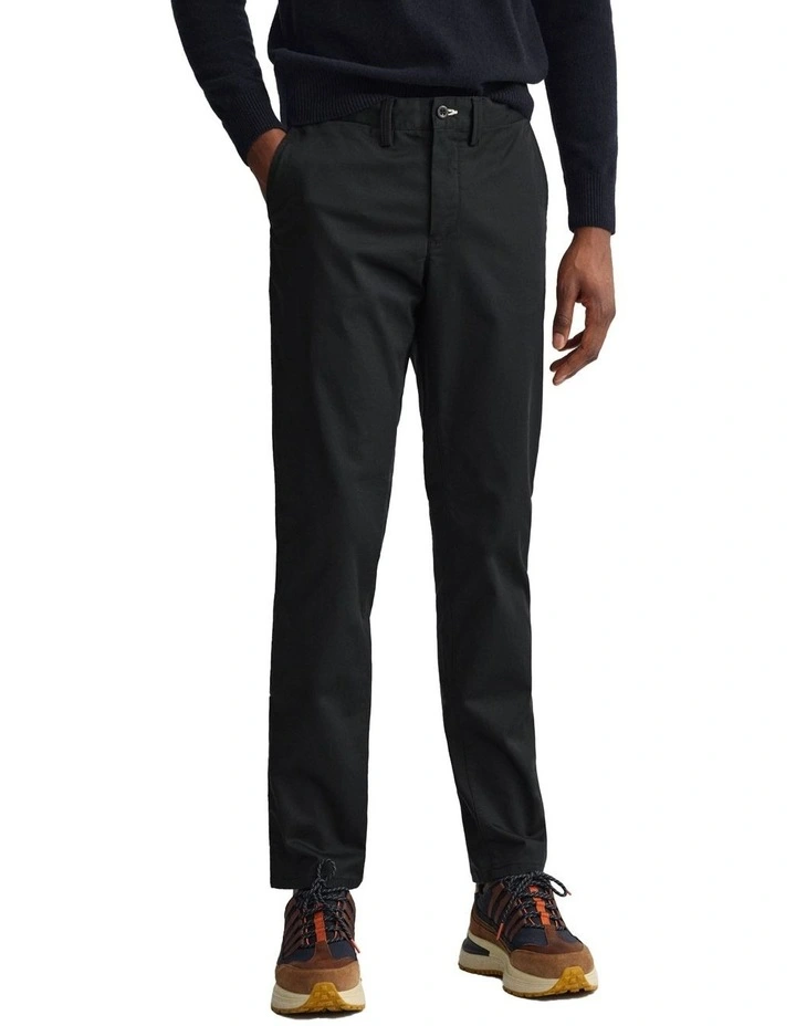 Gant Hallden Twill Chinos In Black 1 Gant Hallden Twill Chinos In Black