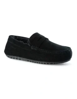 Terrigal Cosy Moccasin In Black