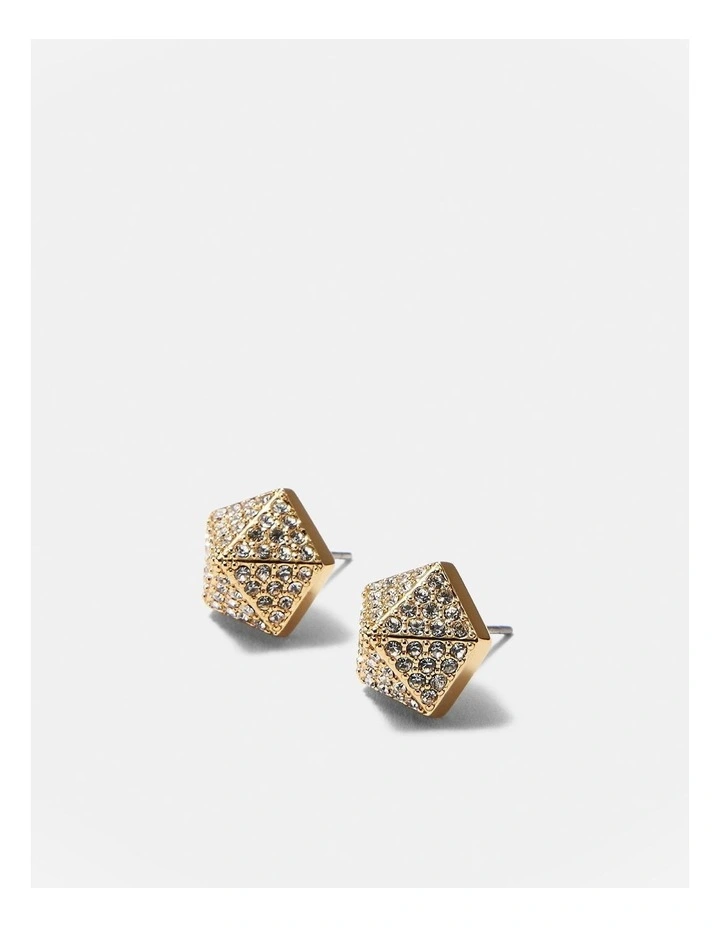 Lennon Stud Earrings In Gold 3 Lennon Stud Earrings In Gold - Image 3