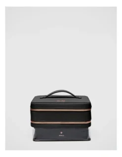 Classico Large Cosmetic Bag In Black Rose Gold