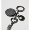 Key To Mim Heart Keyring In Black Gunmetal