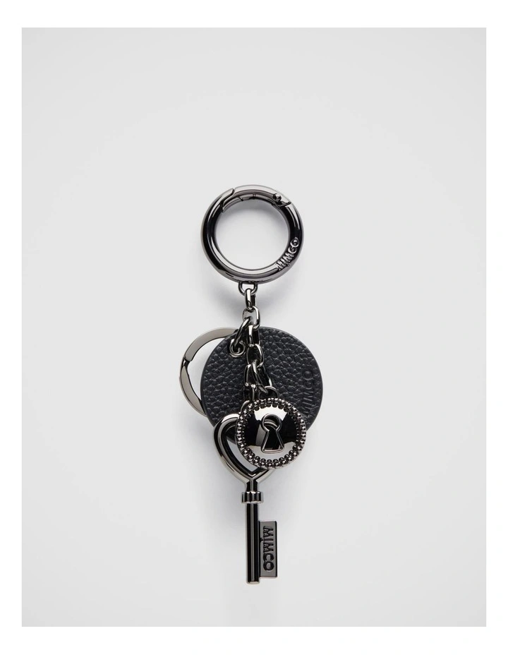 Key To Mim Heart Keyring In Black Gunmetal 3 Key To Mim Heart Keyring In Black Gunmetal - Image 3