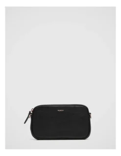 Classico Gusset Medium Pouch In Black Rose Gold