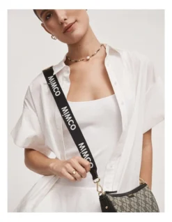 Webbing Bag Strap In Black White -Myer Clothing Shop 992642230 3 720x928