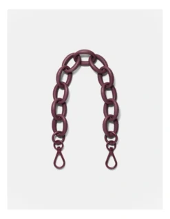 Acrylic Shoulder Bag Strap In Rich Berry