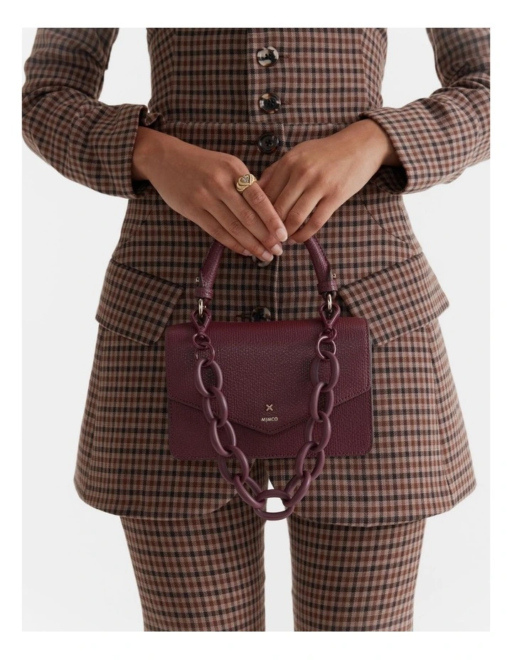 Acrylic Shoulder Bag Strap In Rich Berry 2 Acrylic Shoulder Bag Strap In Rich Berry - Image 2