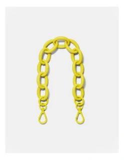 Acrylic Shoulder Bag Strap In Spiced Chartreuse