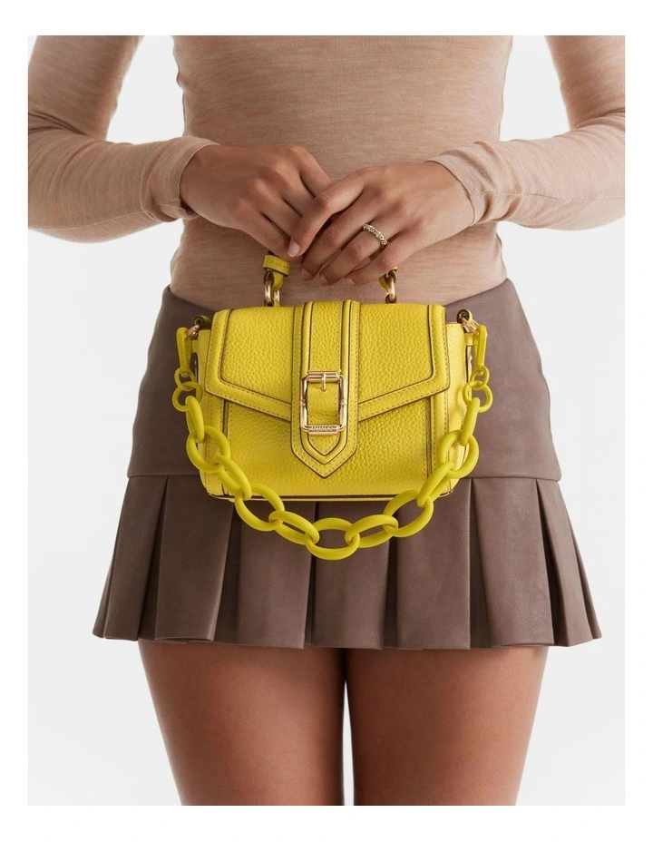 Acrylic Shoulder Bag Strap In Spiced Chartreuse 2 Acrylic Shoulder Bag Strap In Spiced Chartreuse - Image 2