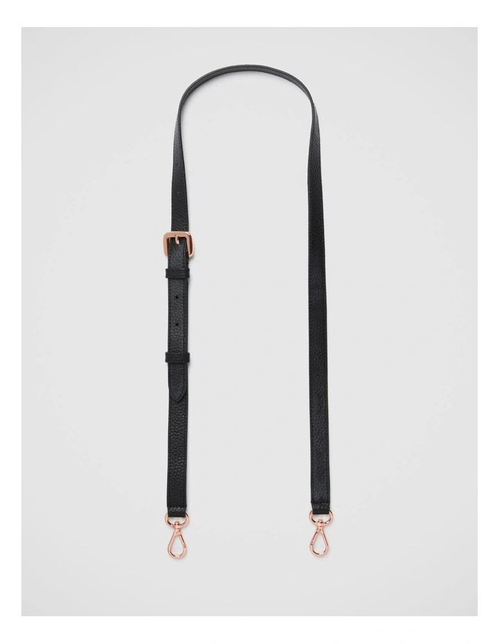 Link Crossbody Bag Strap In Black Rose Gold 1 Link Crossbody Bag Strap In Black Rose Gold