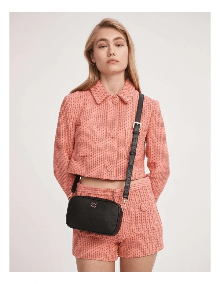 Link Crossbody Bag Strap In Black Rose Gold 2 Link Crossbody Bag Strap In Black Rose Gold - Image 2