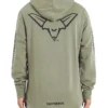 Essendon Curved Hem Hooded Sweatshirt In Khaki