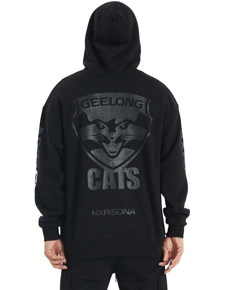 Geelong Relaxed Fit Hoodie In Black 1 Geelong Relaxed Fit Hoodie In Black
