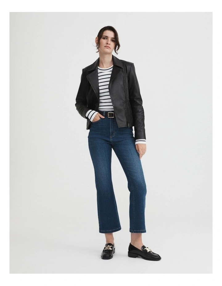 Stripe Long Sleeve Rib Top In Ink 2 Stripe Long Sleeve Rib Top In Ink - Image 2