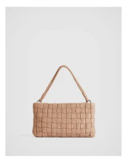 Woven Leather Sling In Acorn