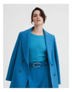 Oval Buckle Suede Belt In Sorrento Blue -Myer Clothing Shop 993174220 3 720x928