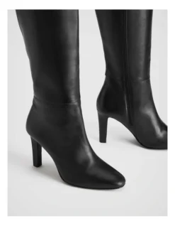Knee High Leather Boot In Black -Myer Clothing Shop 993174940 3 720x928