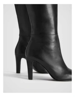Knee High Leather Boot In Black -Myer Clothing Shop 993174940 4 720x928