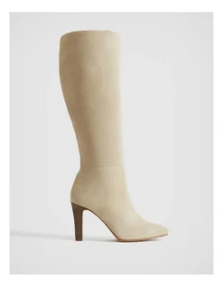 Knee High Suede Boot In Bran