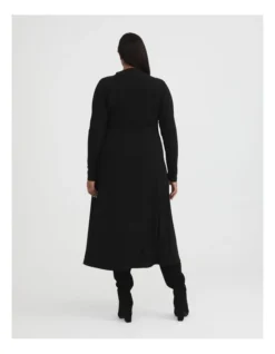 Mock Neck Rib Dress In Black -Myer Clothing Shop 993176830 5 720x928