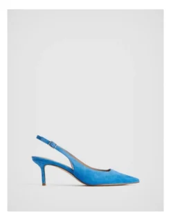 Sling Back Suede 65mm Heel In Sorrento Blue