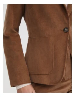 Cotton Cord Single Breasted Blazer In Camel 7 Cotton Cord Single Breasted Blazer In Camel -Myer Clothing Shop 993178810 3 720x928