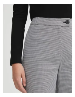 Cotton Blend Yarn Dye Straight Leg Pant In Ash Grey -Myer Clothing Shop 993243430 3 720x928