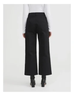 Cotton Blend Pocket Detail Pant In Black -Myer Clothing Shop 993243700 4 720x928