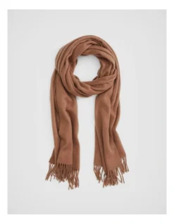Luxe Essential Wool Blend Scarf In Camel