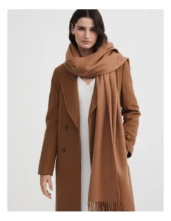Luxe Essential Wool Blend Scarf In Camel -Myer Clothing Shop 993247750 3 720x928