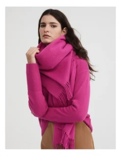 Luxe Essential Wool Blend Scarf In Mulberry -Myer Clothing Shop 993247840 3 720x928