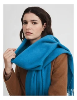 Luxe Essential Wool Blend Scarf In Sorrento Blue -Myer Clothing Shop 993248020 3 720x928