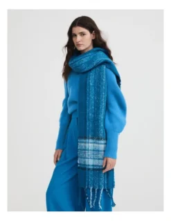 Cross Check Scarf In Fresh Blue 5 Cross Check Scarf In Fresh Blue -Myer Clothing Shop 993248290 3 720x928
