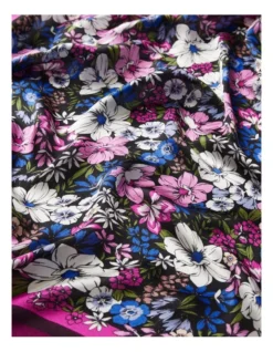 Primrose Print Silk Scarf In Berry -Myer Clothing Shop 993248380 3 720x928