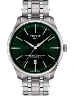 Tissot Chemin Des Tourelles Powermatic 80 42mm T1394071109100 Watch In Green