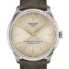 Tissot Chemin Des Tourelles Powermatic 80 42mm T1394071626100 Watch In Ivory