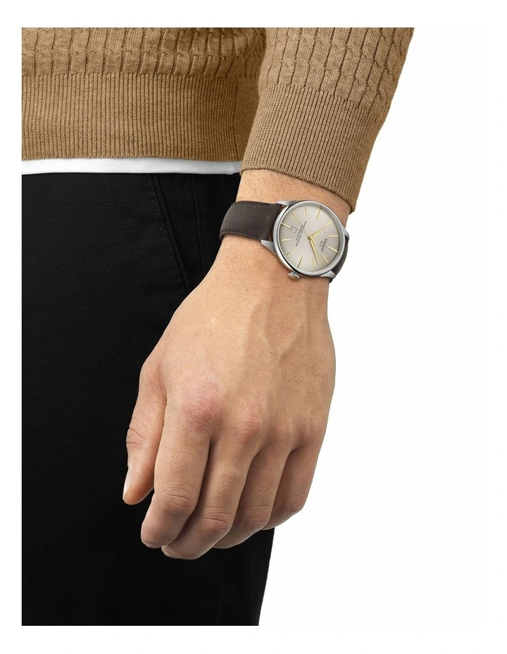 Tissot Chemin Des Tourelles Powermatic 80 42mm T1394071626100 Watch In Ivory 2 Tissot Chemin Des Tourelles Powermatic 80 42mm T1394071626100 Watch In Ivory - Image 2