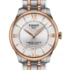 Tissot Chemin Des Tourelles Powermatic 80 39mm T1398072203800 Watch In Silver/Rose Gold