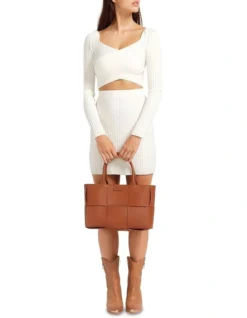 C'est Belle Knit Mini Skirt In Cream -Myer Clothing Shop 993354490 993354130 5 720x928