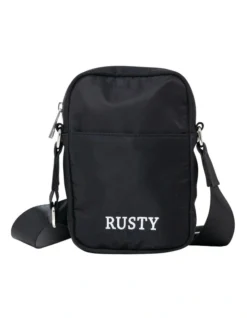 Rusty Marathon Nylon Side Bag In Black