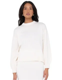 Rusty Margot Relaxed Fit Crew In White