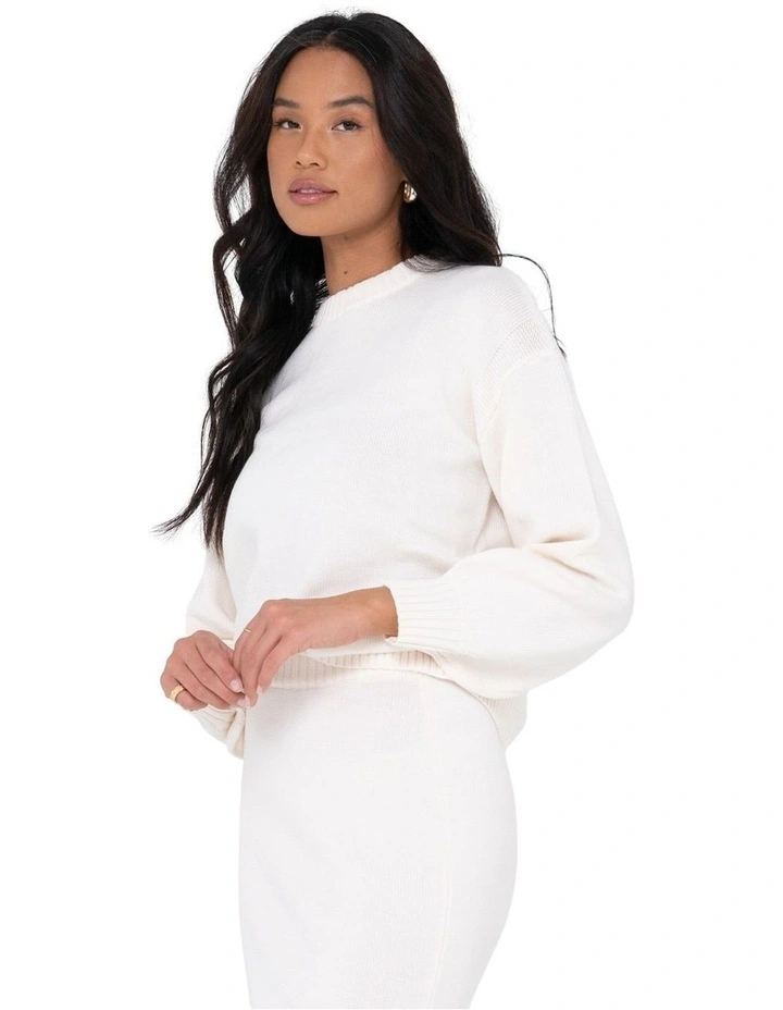 Rusty Margot Relaxed Fit Crew In White 2 Rusty Margot Relaxed Fit Crew In White - Image 2
