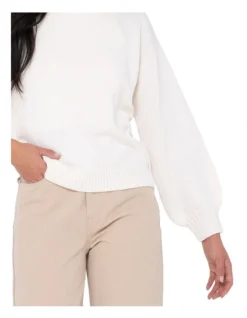 Rusty Margot Relaxed Fit Crew In White 7 Rusty Margot Relaxed Fit Crew In White -Myer Clothing Shop 993723580 3 720x928