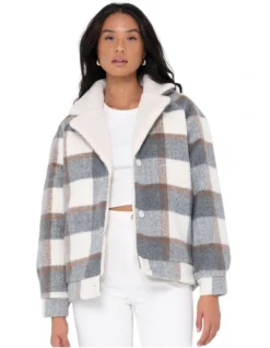 Rusty Diane Jacket In Grey