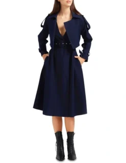 Manhattan Cropped Trench In Navy 9 Manhattan Cropped Trench In Navy -Myer Clothing Shop 993732670 993728170 4 720x928