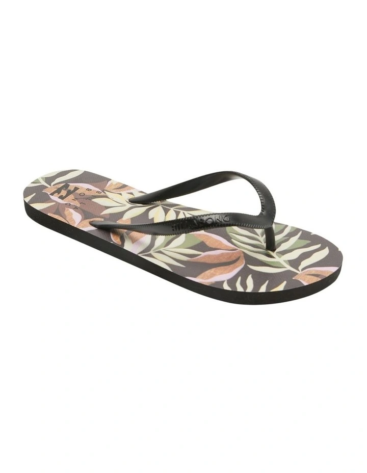 Billabong Dama Thongs In Black Multi 1 Billabong Dama Thongs In Black Multi