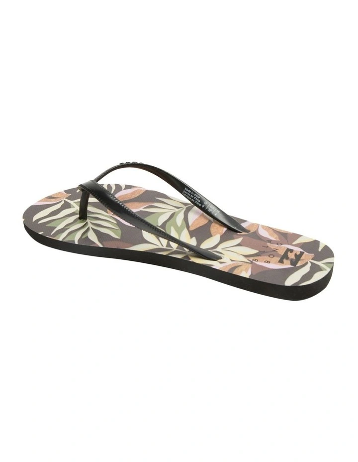 Billabong Dama Thongs In Black Multi 2 Billabong Dama Thongs In Black Multi - Image 2