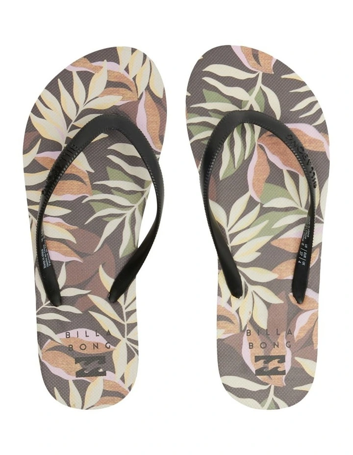 Billabong Dama Thongs In Black Multi 5 Billabong Dama Thongs In Black Multi - Image 5
