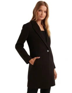 Forever New Becca Single Breasted Coatigan In Black -Myer Clothing Shop 994341430 3 720x928